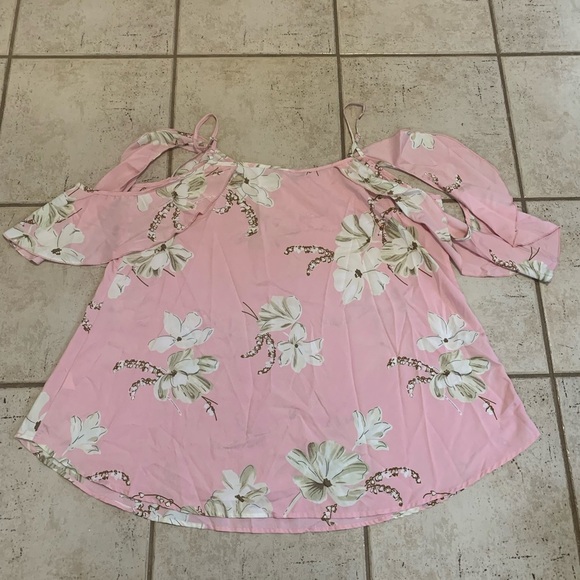 💜 Charming Rosegal Pink Floral Ruffle Camisole Top - Size 2X - Picture 4 of 7